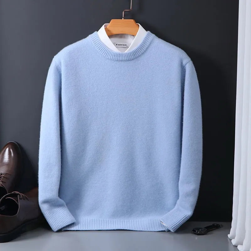 Élodie | Pull en Laine Homme Col Rond Cachemire Doux