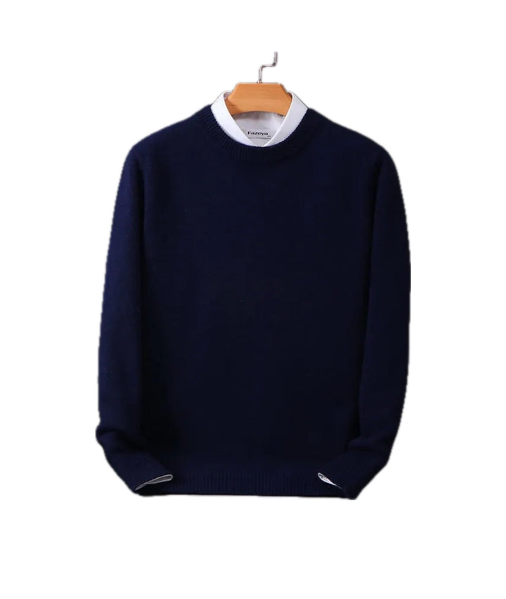 Élodie | Pull en Laine Homme Col Rond Cachemire Doux