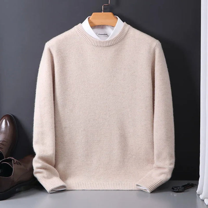 Élodie | Pull en Laine Homme Col Rond Cachemire Doux