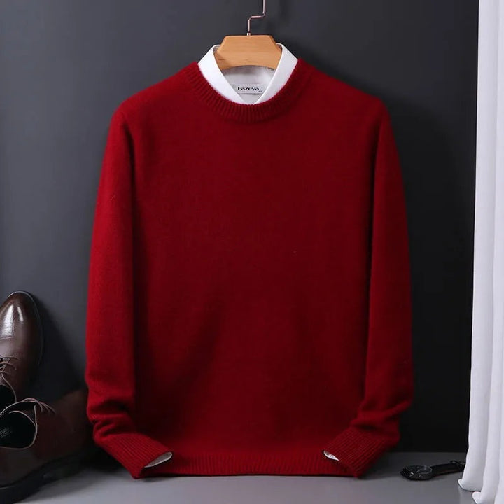 Élodie | Pull en Laine Homme Col Rond Cachemire Doux