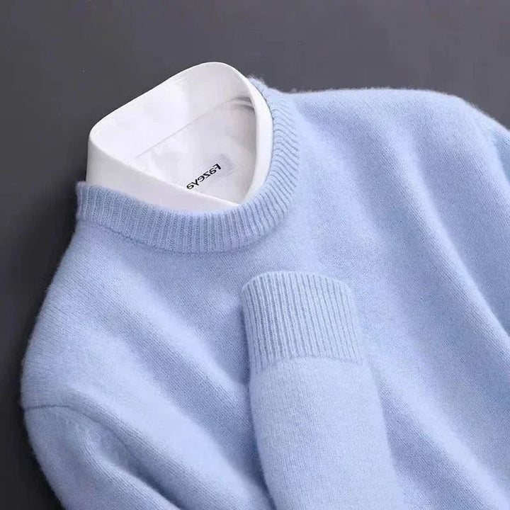 Élodie | Pull en Laine Homme Col Rond Cachemire Doux
