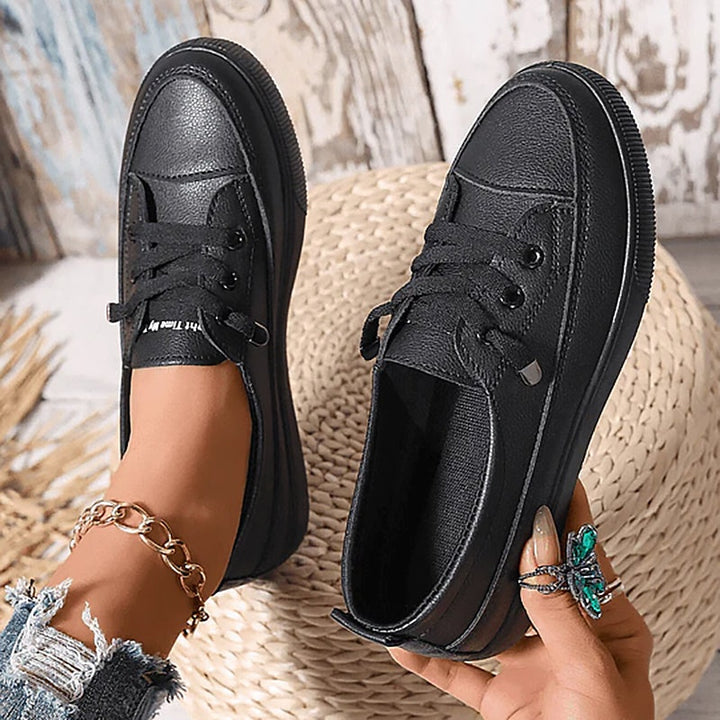 Élodie | Sneakers Femme Chic Lacets Semelle Plate