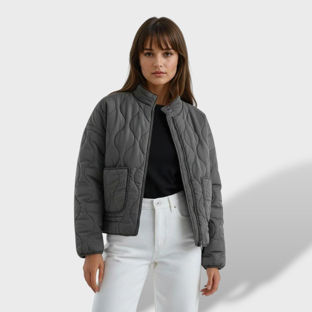 Éloïse | Veste Matelassée Femme Blouson Automne Col Montant