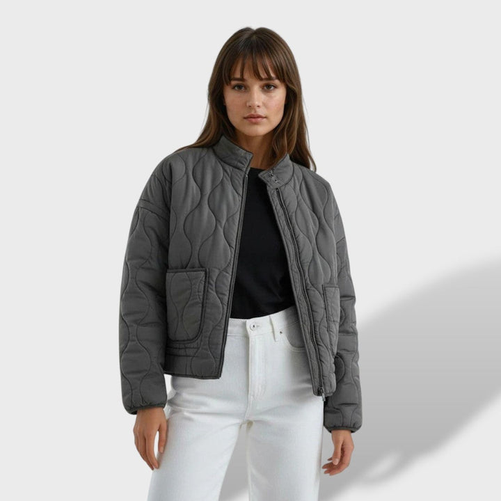 Éloïse | Veste Matelassée Femme Blouson Automne Col Montant