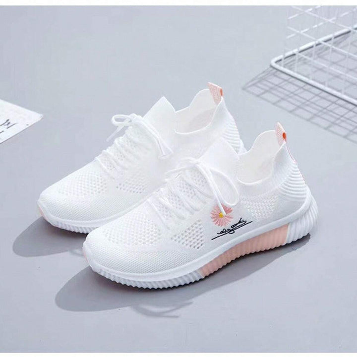 Émeline | Chaussure de Course Femme Mesh Légère Broderie Florale