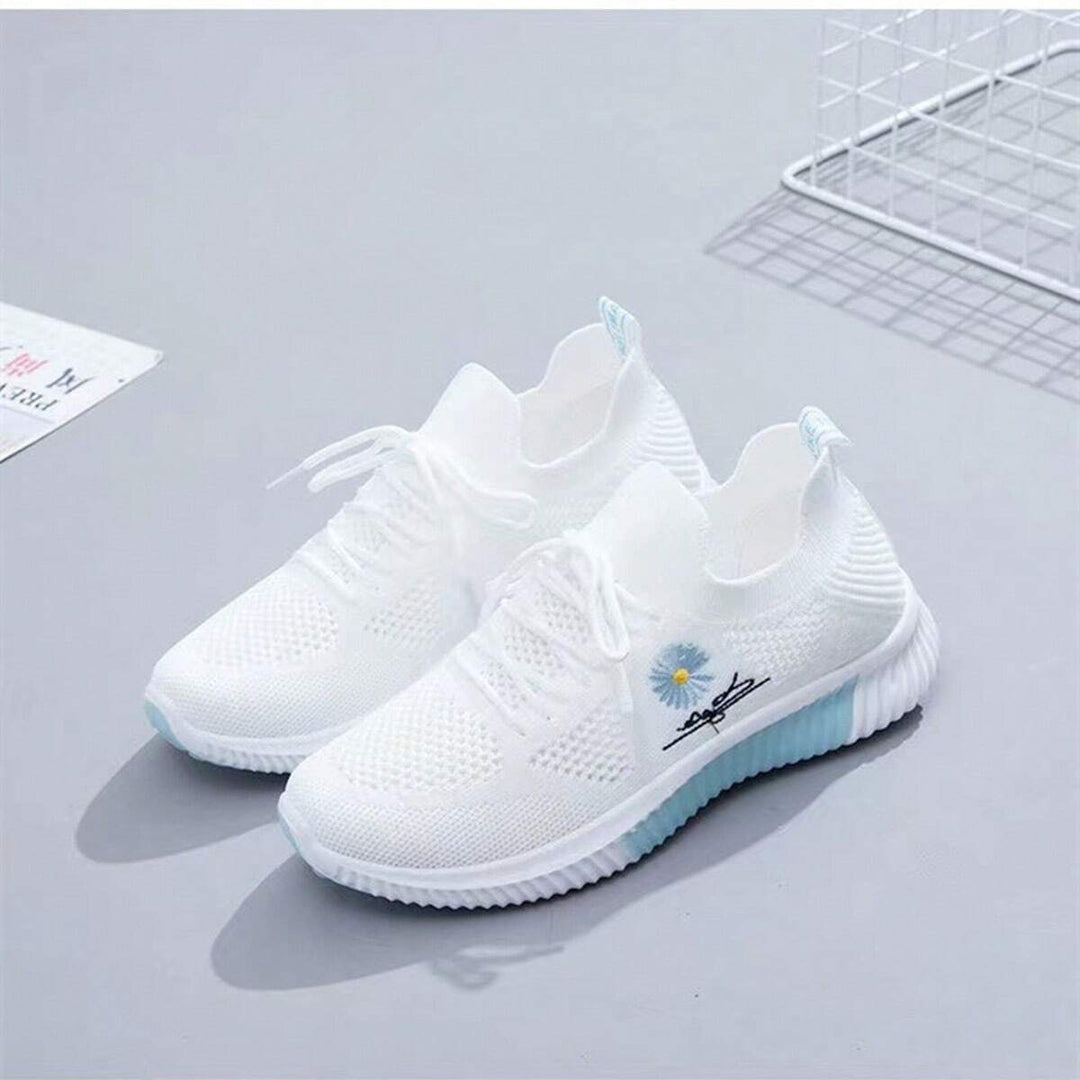 Émeline | Chaussure de Course Femme Mesh Légère Broderie Florale