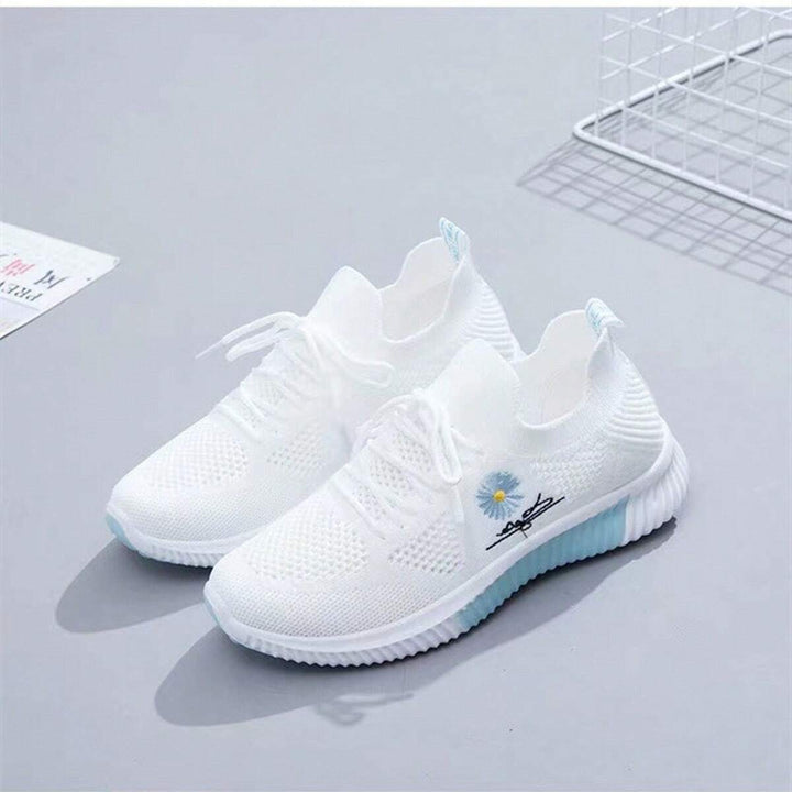 Émeline | Chaussure de Course Femme Mesh Légère Broderie Florale