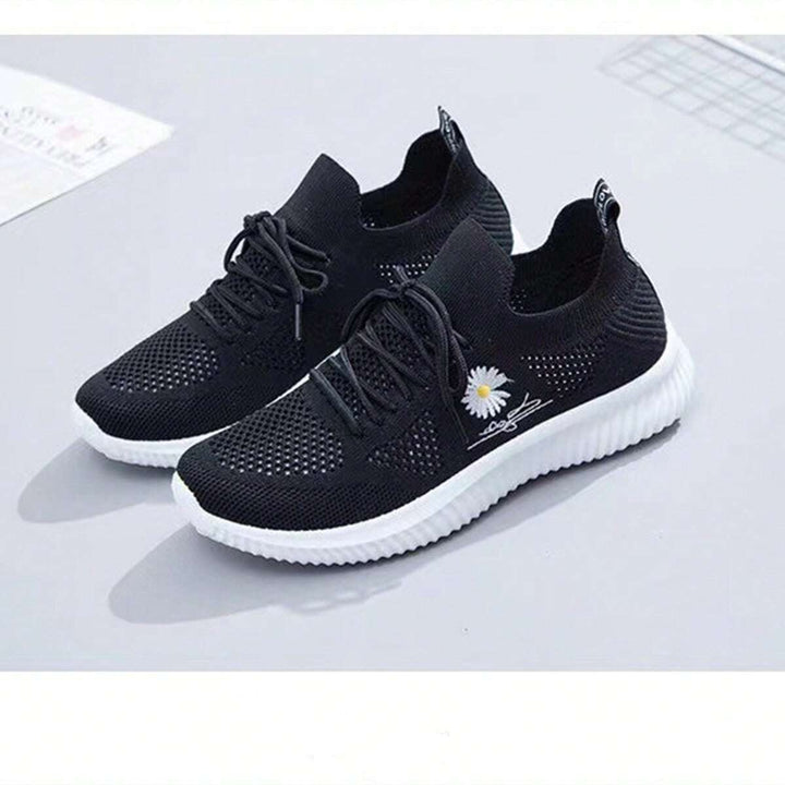 Émeline | Chaussure de Course Femme Mesh Légère Broderie Florale