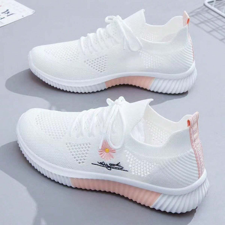 Émeline | Chaussure de Course Femme Mesh Légère Broderie Florale