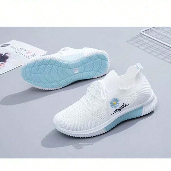 Émeline | Chaussure de Course Femme Mesh Légère Broderie Florale