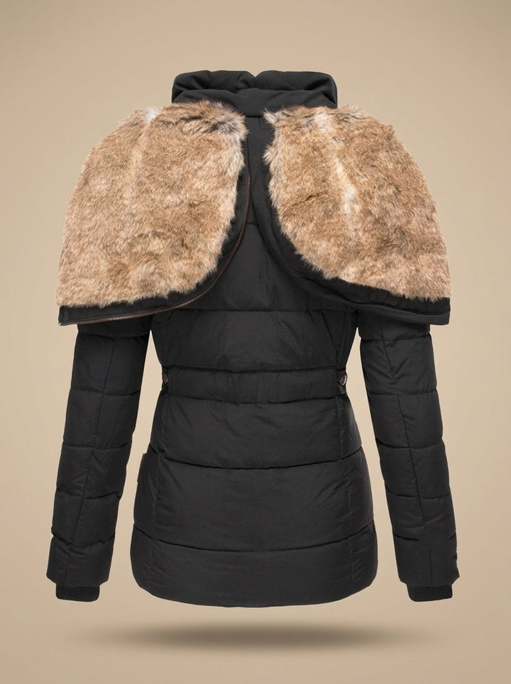 Estelle | Blouson Hiver Femme Veste Chauffante Capuche Fausse Fourrure