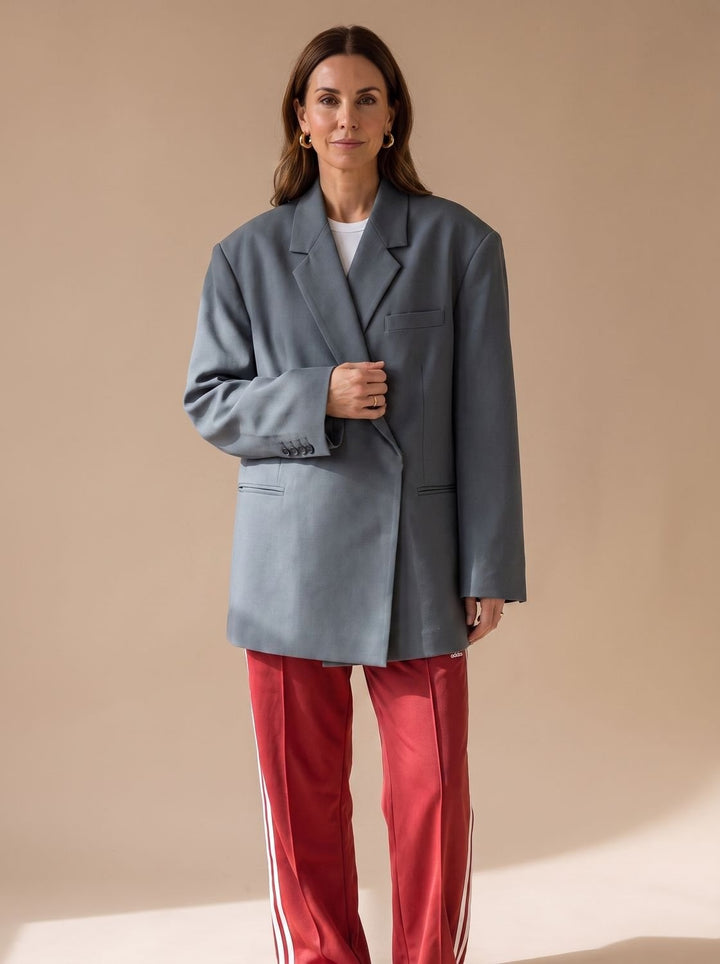 Estelle | Veste Longue Oversize Chic Femme Double Boutonnage