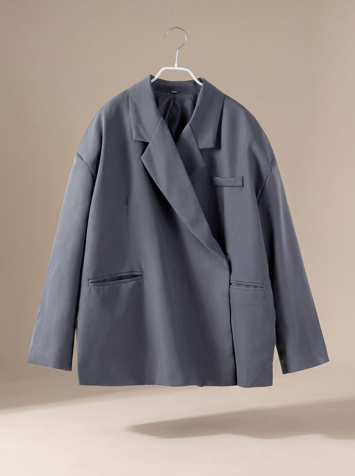Estelle | Veste Longue Oversize Chic Femme Double Boutonnage