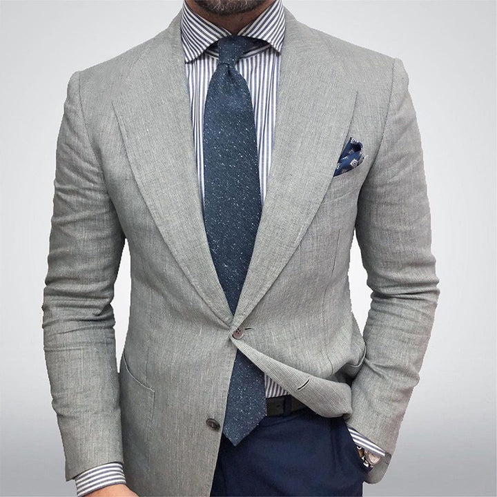 Étienne | Blazer Homme Coupe Ajustée Tissu Texturé