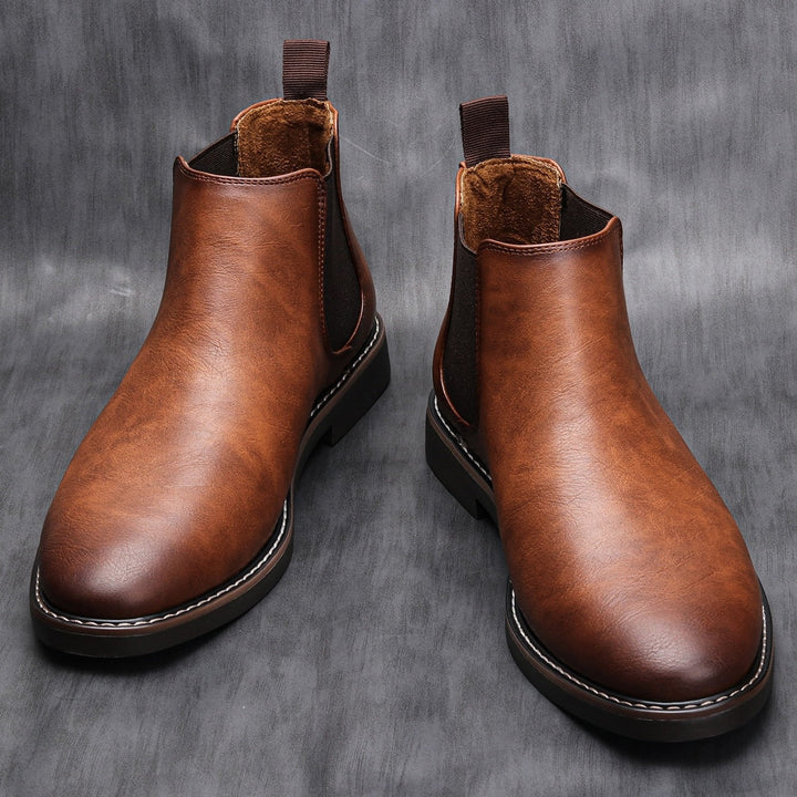 Étienne | Chelsea Boots Homme Cuir Bout Rond Élastique