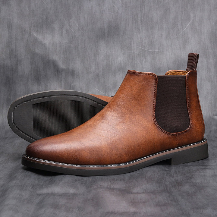 Étienne | Chelsea Boots Homme Cuir Bout Rond Élastique