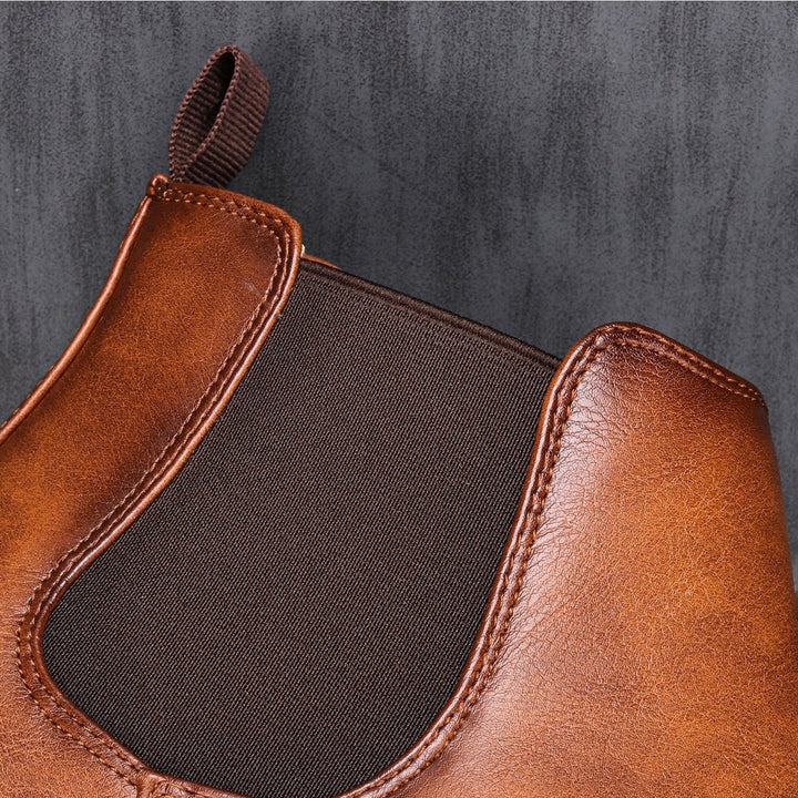 Étienne | Chelsea Boots Homme Cuir Bout Rond Élastique