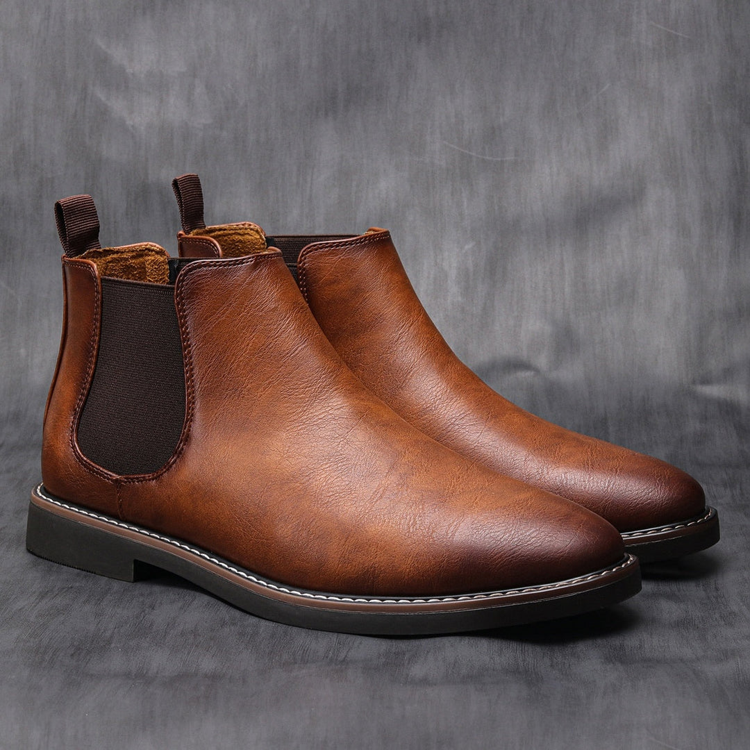Étienne | Chelsea Boots Homme Cuir Bout Rond Élastique