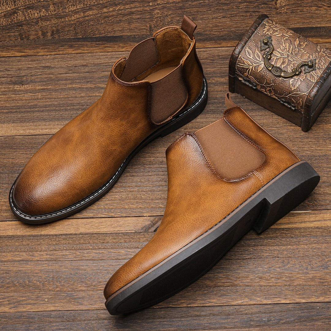 Étienne | Chelsea Boots Homme Cuir Bout Rond Élastique
