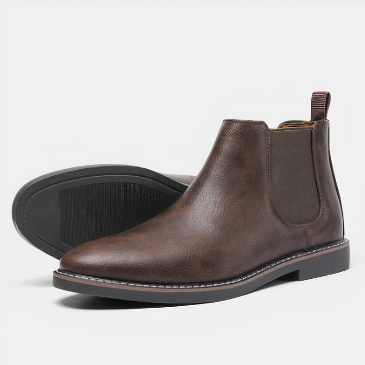 Étienne | Chelsea Boots Homme Cuir Bout Rond Élastique