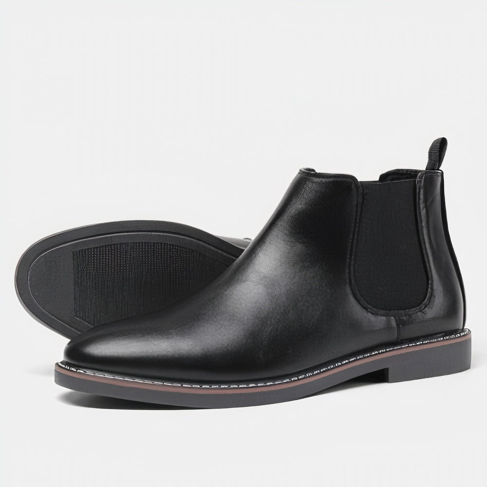 Étienne | Chelsea Boots Homme Cuir Bout Rond Élastique