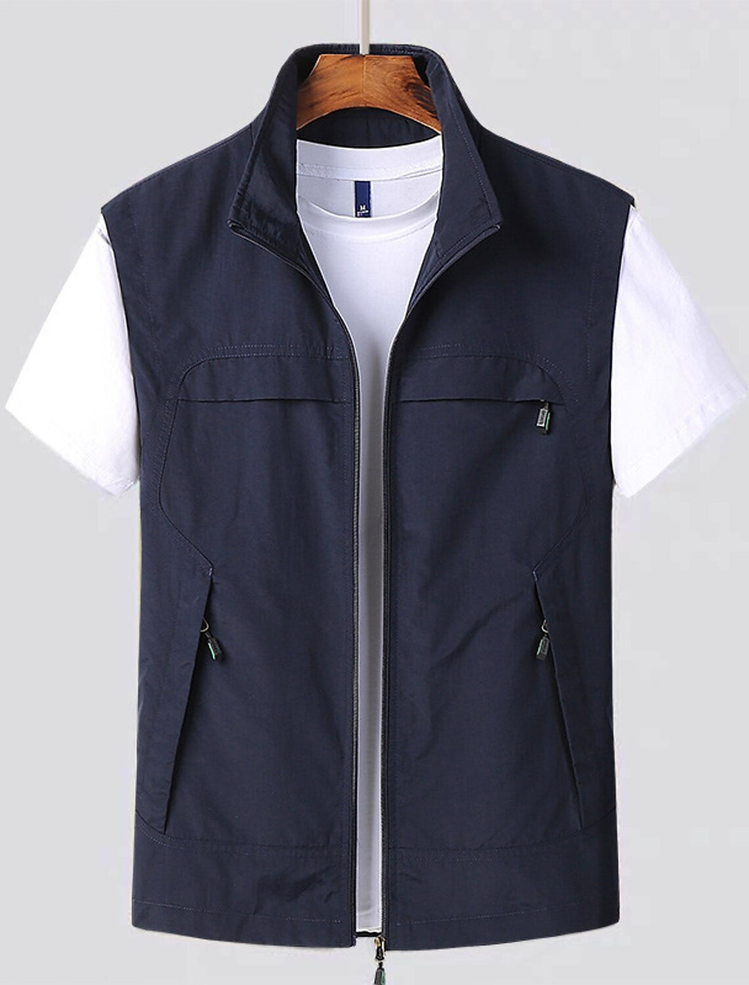 Étienne | Gilet Sans Manche Homme Col Montant Zippé Poches