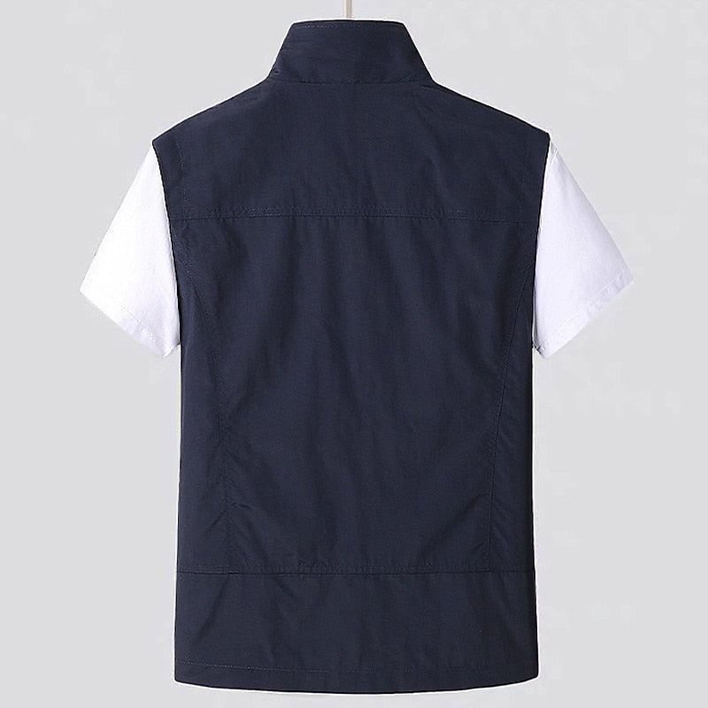 Étienne | Gilet Sans Manche Homme Col Montant Zippé Poches
