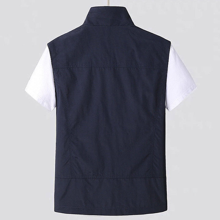 Étienne | Gilet Sans Manche Homme Col Montant Zippé Poches