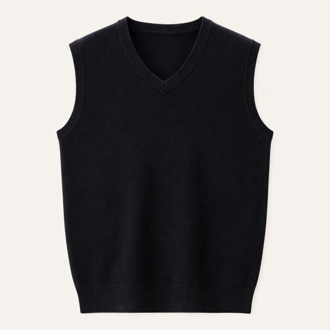 Étienne | Gilet Sans Manche Homme Col V en Maille