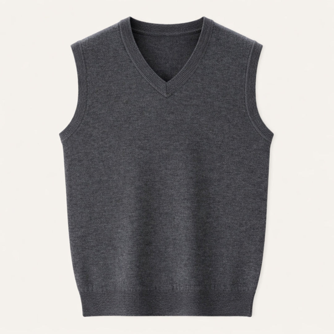 Étienne | Gilet Sans Manche Homme Col V en Maille