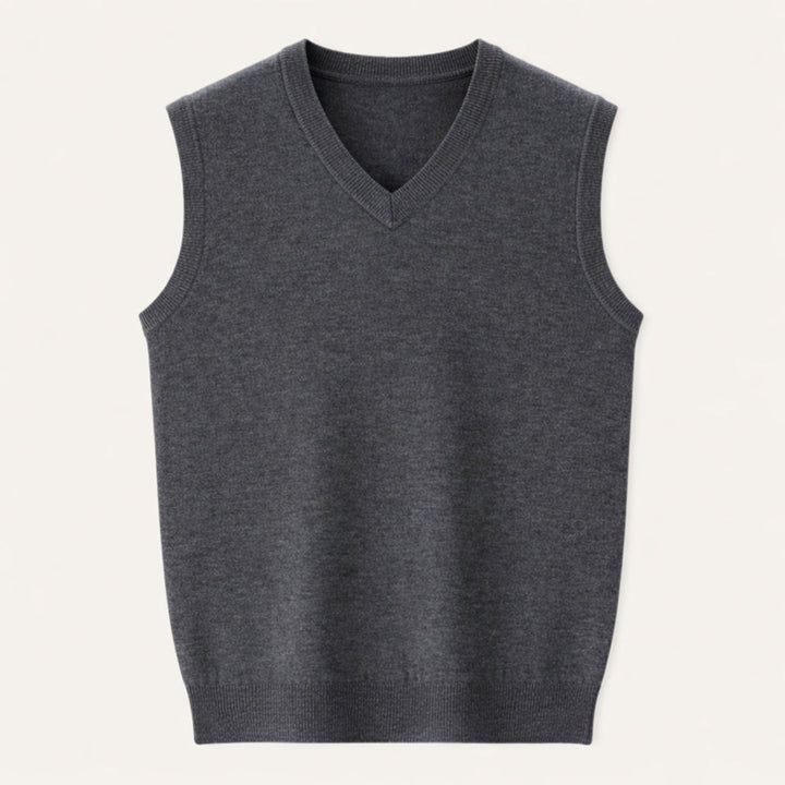 Étienne | Gilet Sans Manche Homme Col V en Maille
