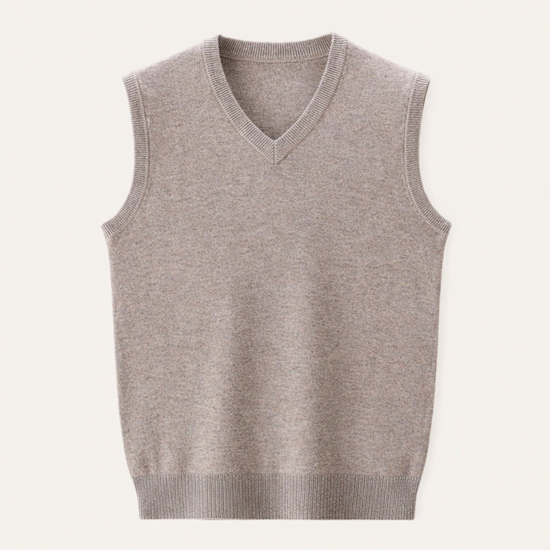 Étienne | Gilet Sans Manche Homme Col V en Maille