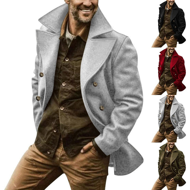 Étienne | Manteau en Laine Double Boutonnage Homme Caban Col Revers