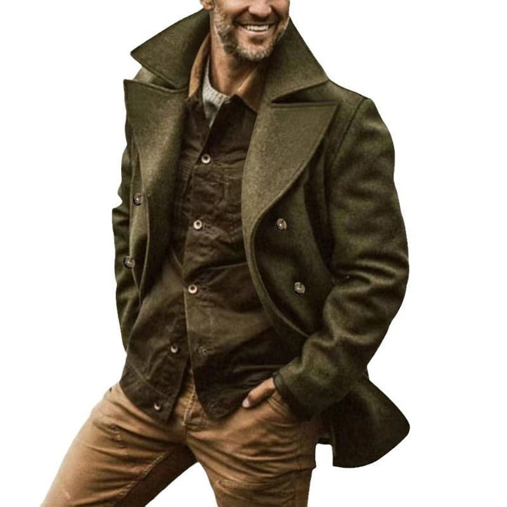 Étienne | Manteau en Laine Double Boutonnage Homme Caban Col Revers