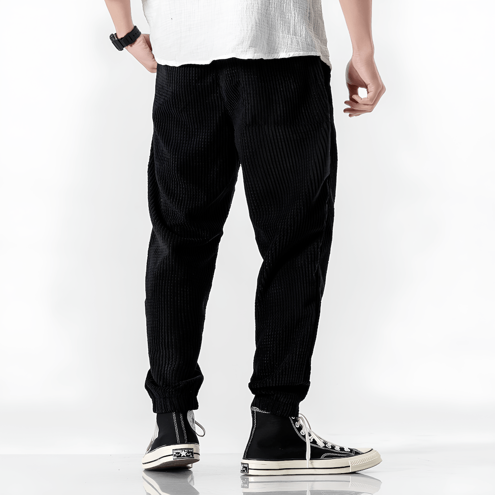 Étienne | Pantalon Velours Côtelé Homme Coupe Droite Taille Élastique