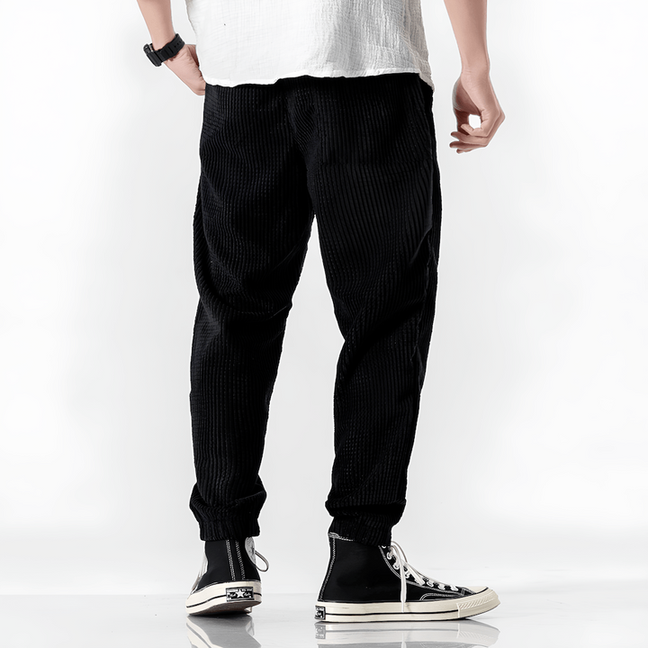Étienne | Pantalon Velours Côtelé Homme Coupe Droite Taille Élastique