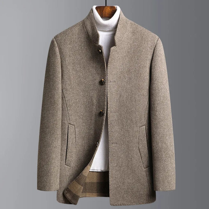 Étienne | Veste en Laine Homme Col Montant Boutons