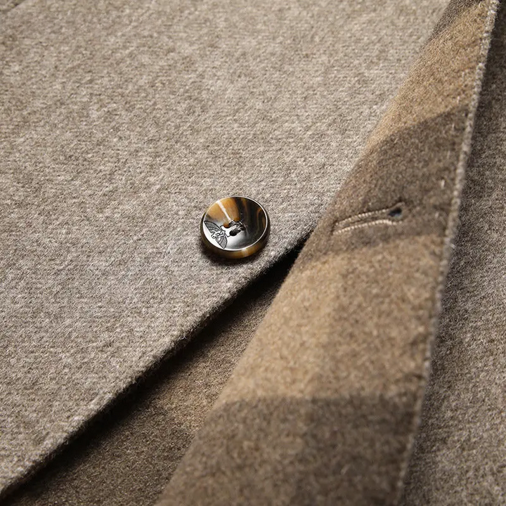Étienne | Veste en Laine Homme Col Montant Boutons