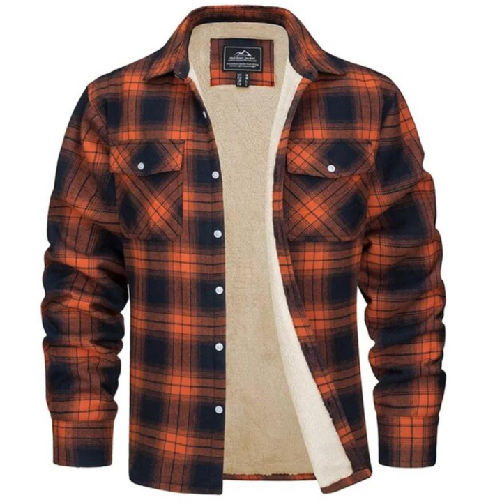 Étienne | Veste Sherpa Homme à Carreaux Doublure Intérieure
