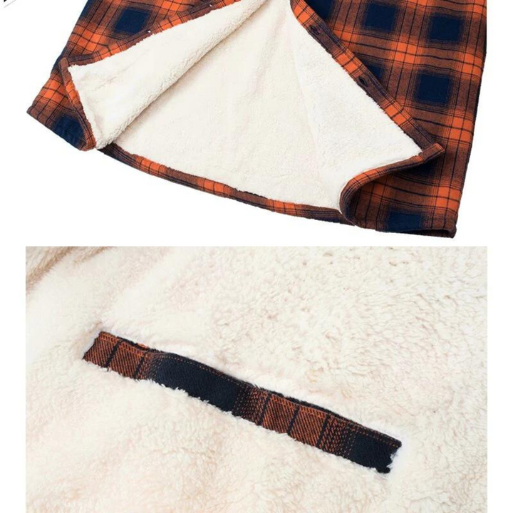 Étienne | Veste Sherpa Homme à Carreaux Doublure Intérieure