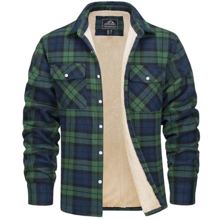 Étienne | Veste Sherpa Homme à Carreaux Doublure Intérieure