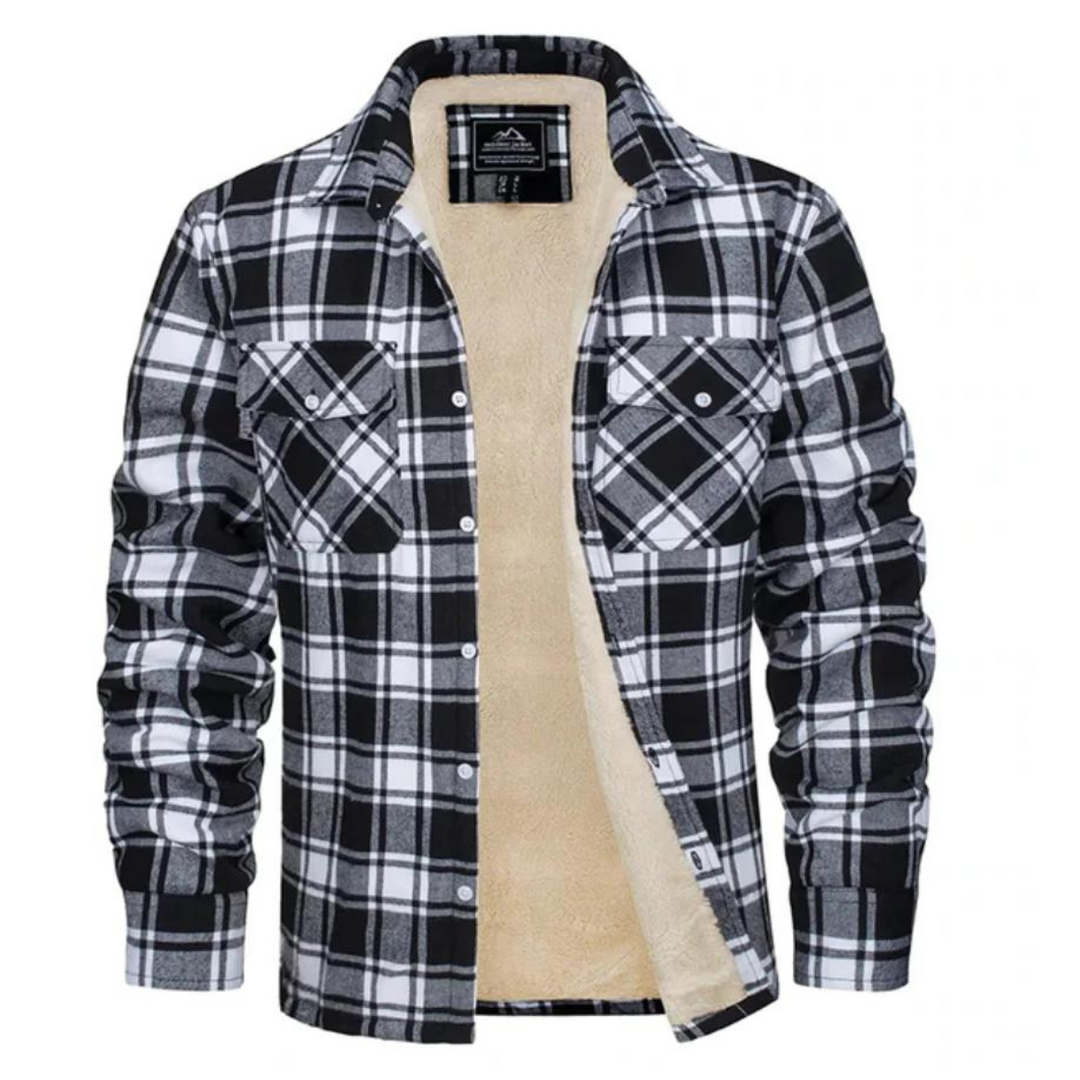 Étienne | Veste Sherpa Homme à Carreaux Doublure Intérieure