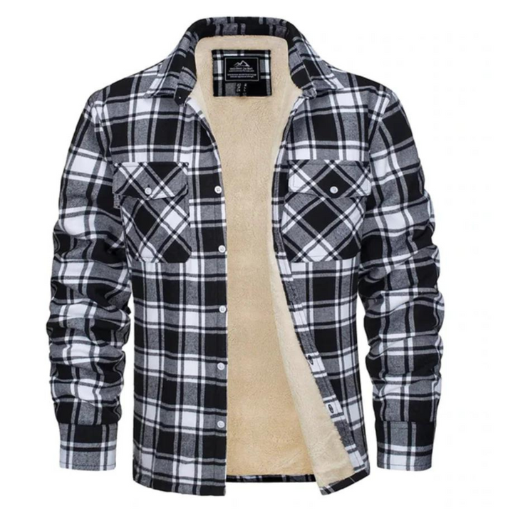 Étienne | Veste Sherpa Homme à Carreaux Doublure Intérieure