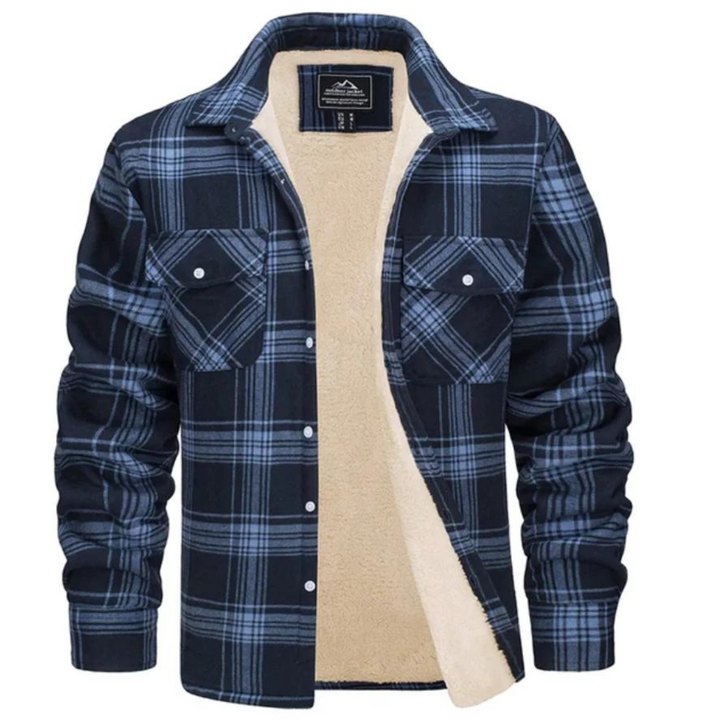 Étienne | Veste Sherpa Homme à Carreaux Doublure Intérieure
