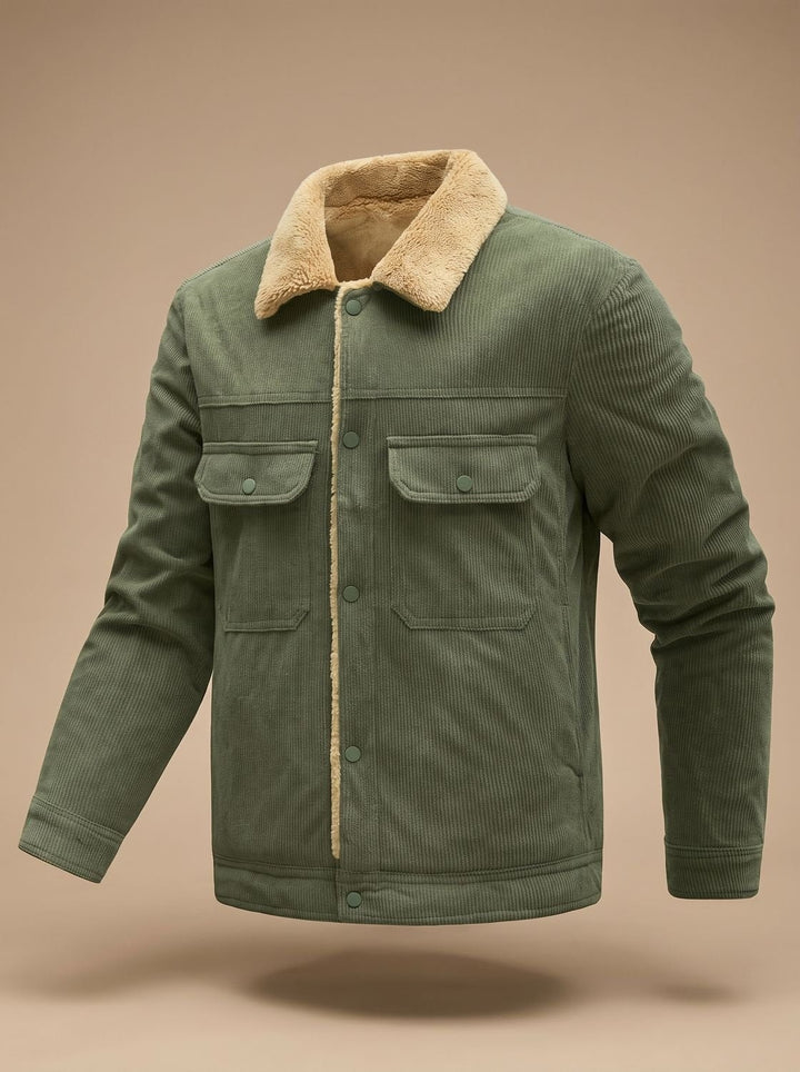 Étienne | Veste Velours Côtelé Homme Teddy Doublure Chaude