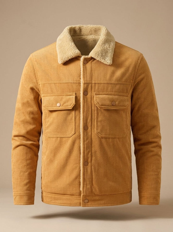 Étienne | Veste Velours Côtelé Homme Teddy Doublure Chaude