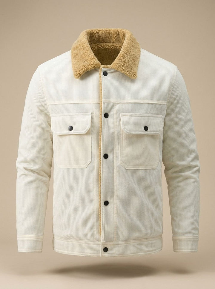 Étienne | Veste Velours Côtelé Homme Teddy Doublure Chaude