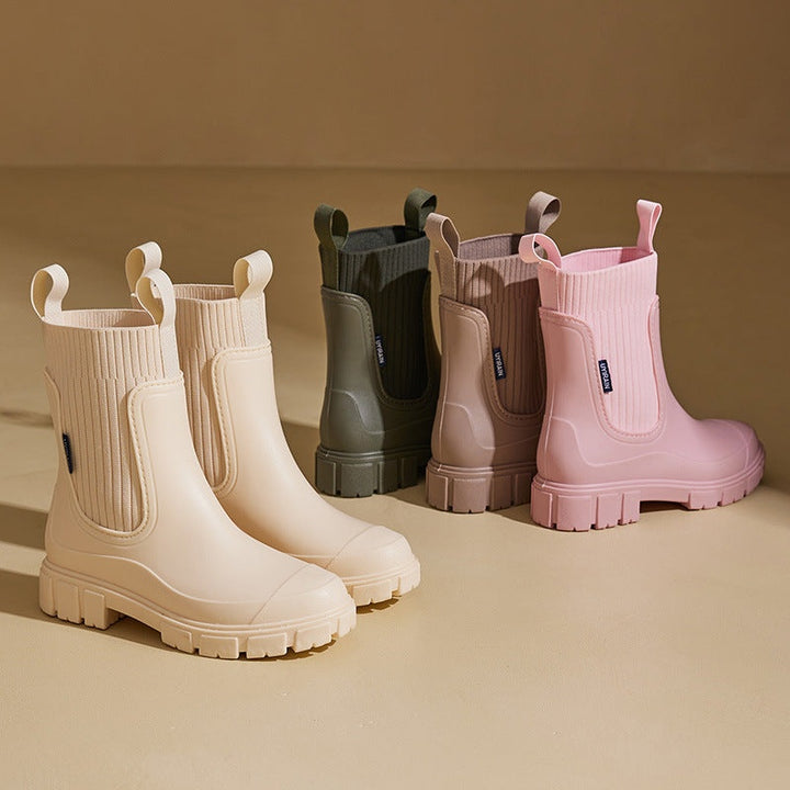 Florence | Botte de Pluie Chelsea Boots Femme Semelle Épaisse