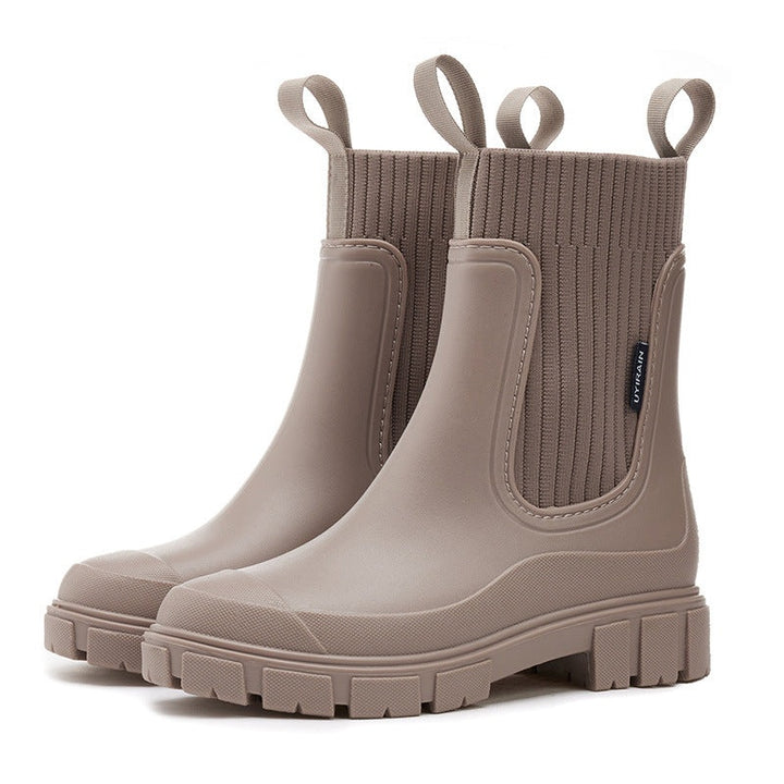 Florence | Botte de Pluie Chelsea Boots Femme Semelle Épaisse