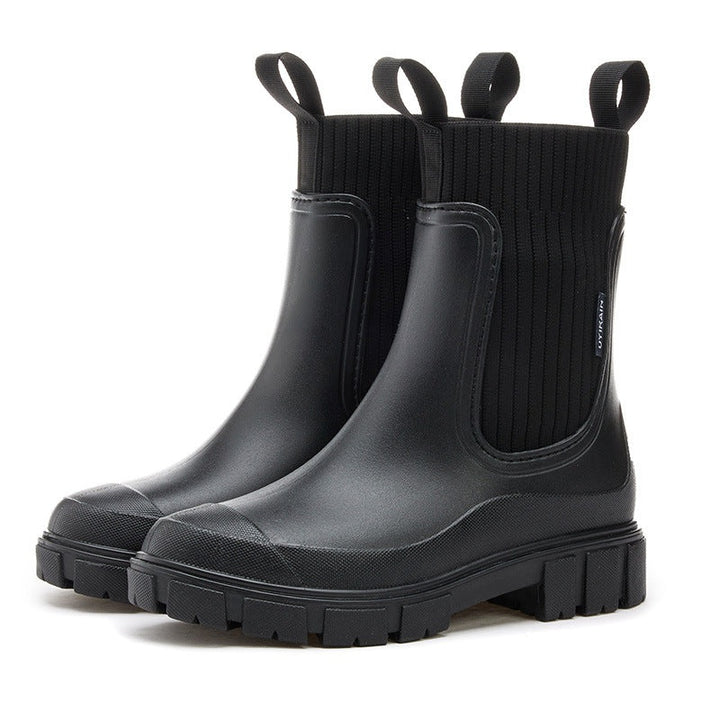 Florence | Botte de Pluie Chelsea Boots Femme Semelle Épaisse